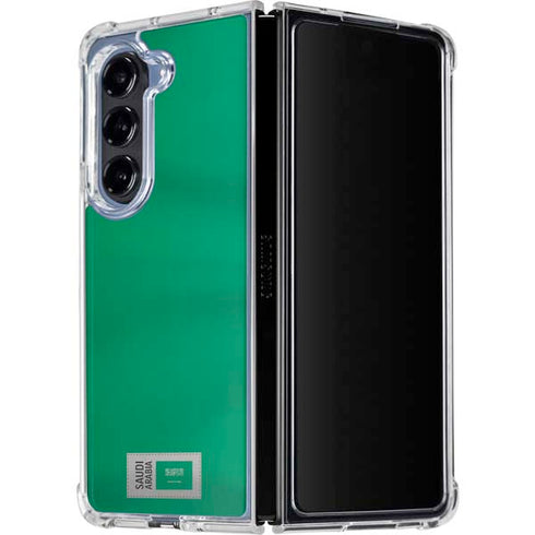 Saudi Arabia Soccer Flag Galaxy Z Fold5 5G Clear Case